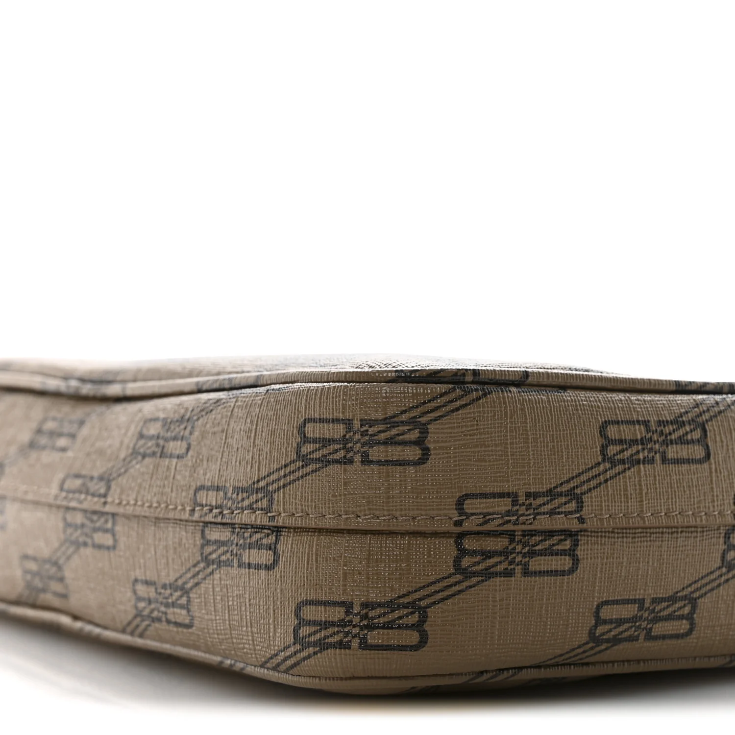 Coated Canvas BB Monogram Medium Signature Camera Bag Beige Brown - Image 10