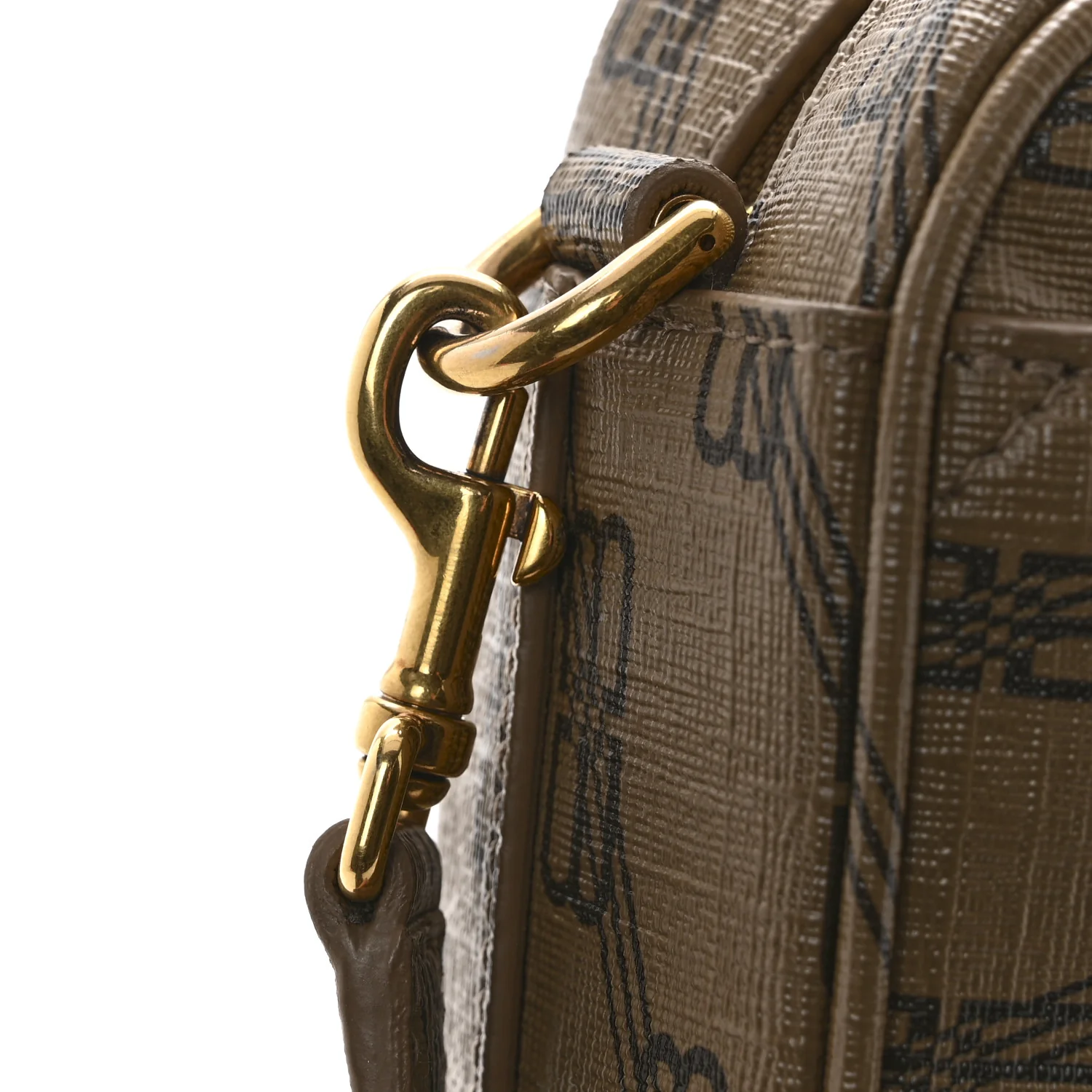 Coated Canvas BB Monogram Medium Signature Camera Bag Beige Brown - Image 11