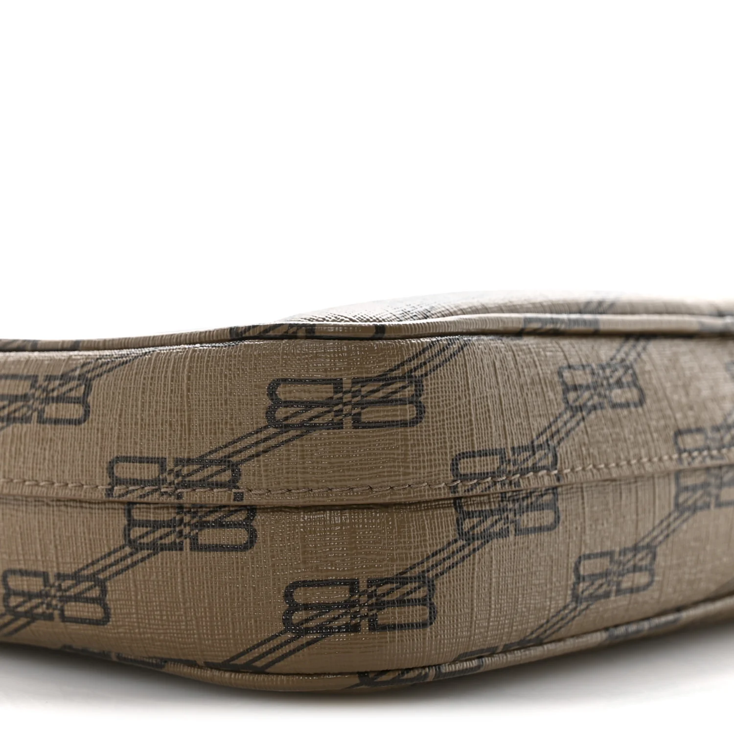 Coated Canvas BB Monogram Medium Signature Camera Bag Beige Brown - Image 9
