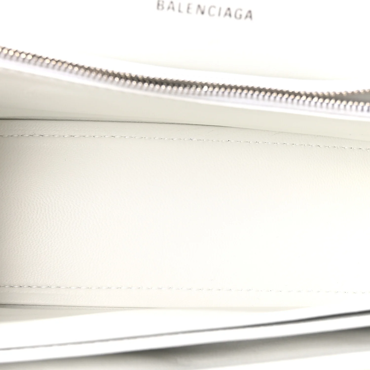Crushed Calfskin Quilted Small Crush Chain Bag Optic White - Image 5