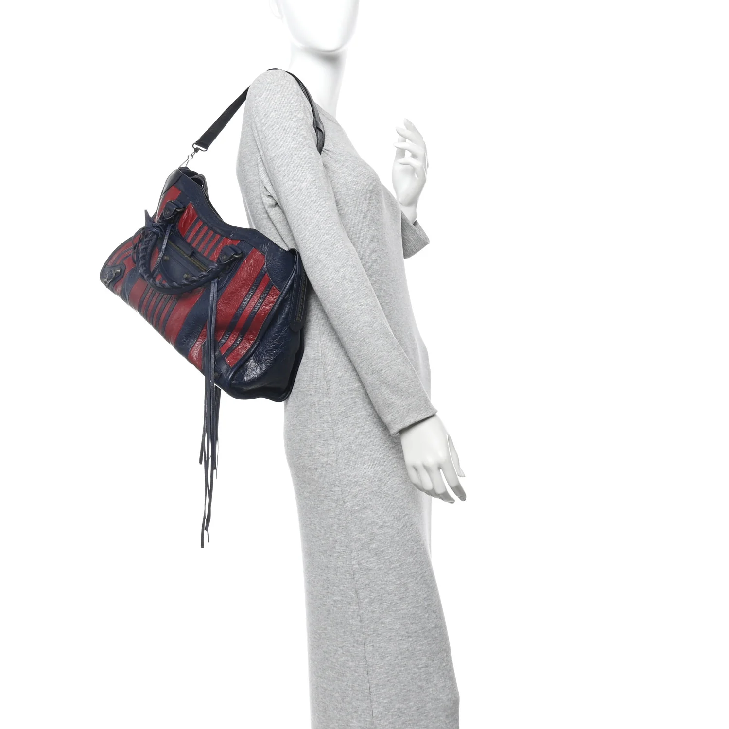 Cuir Arena Striped Classic Hardware City Bleu Nuit Rouge - Image 2