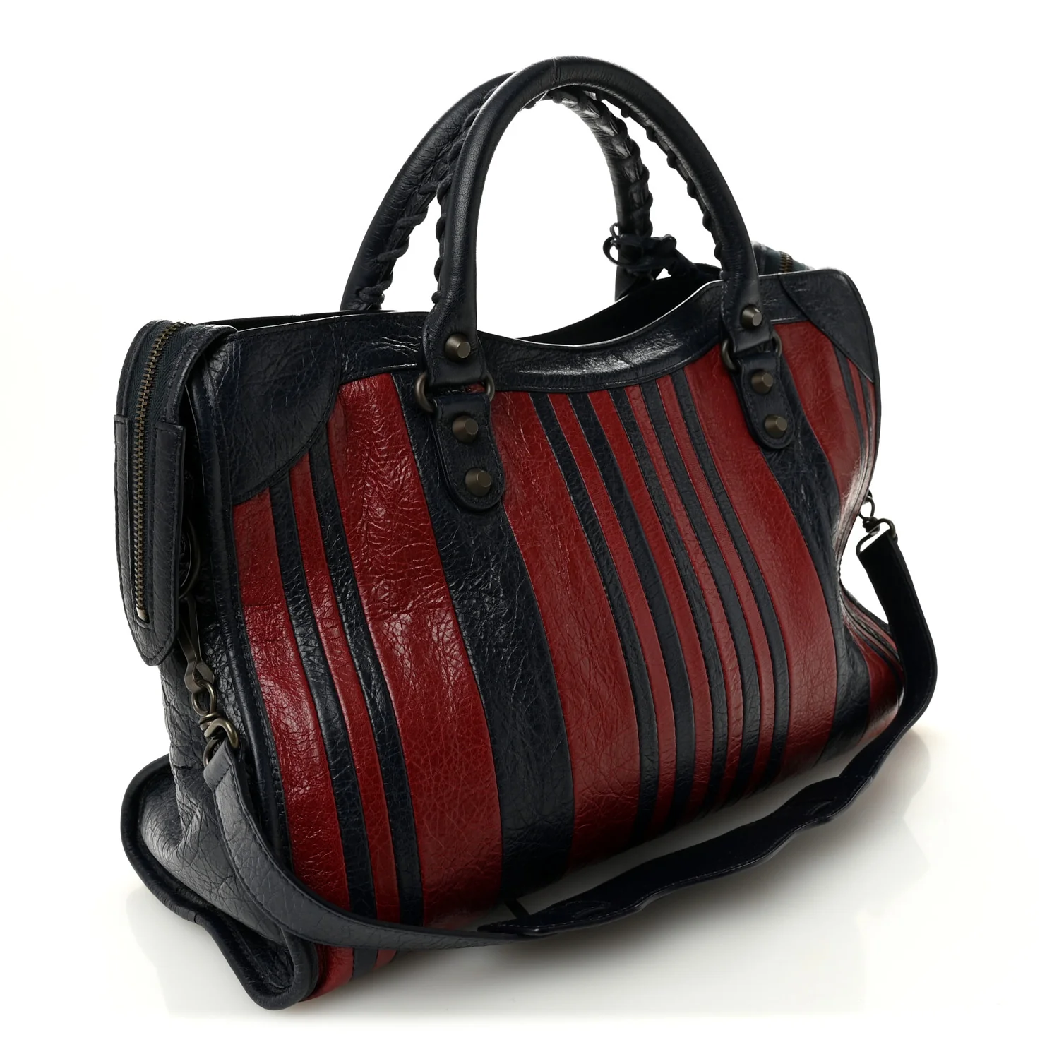 Cuir Arena Striped Classic Hardware City Bleu Nuit Rouge - Image 4