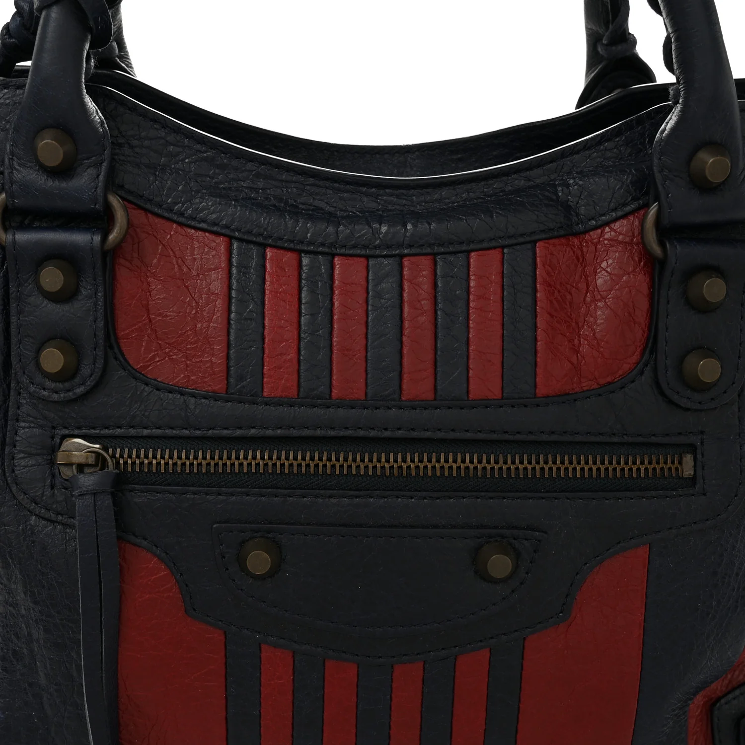 Cuir Arena Striped Classic Hardware City Bleu Nuit Rouge - Image 9