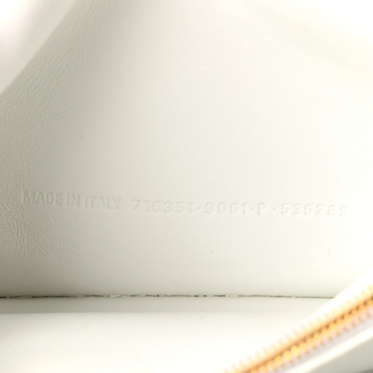 Extra Supple Calfskin Crocodile Embossed Small Crush Chain Bag Optic White - Image 7