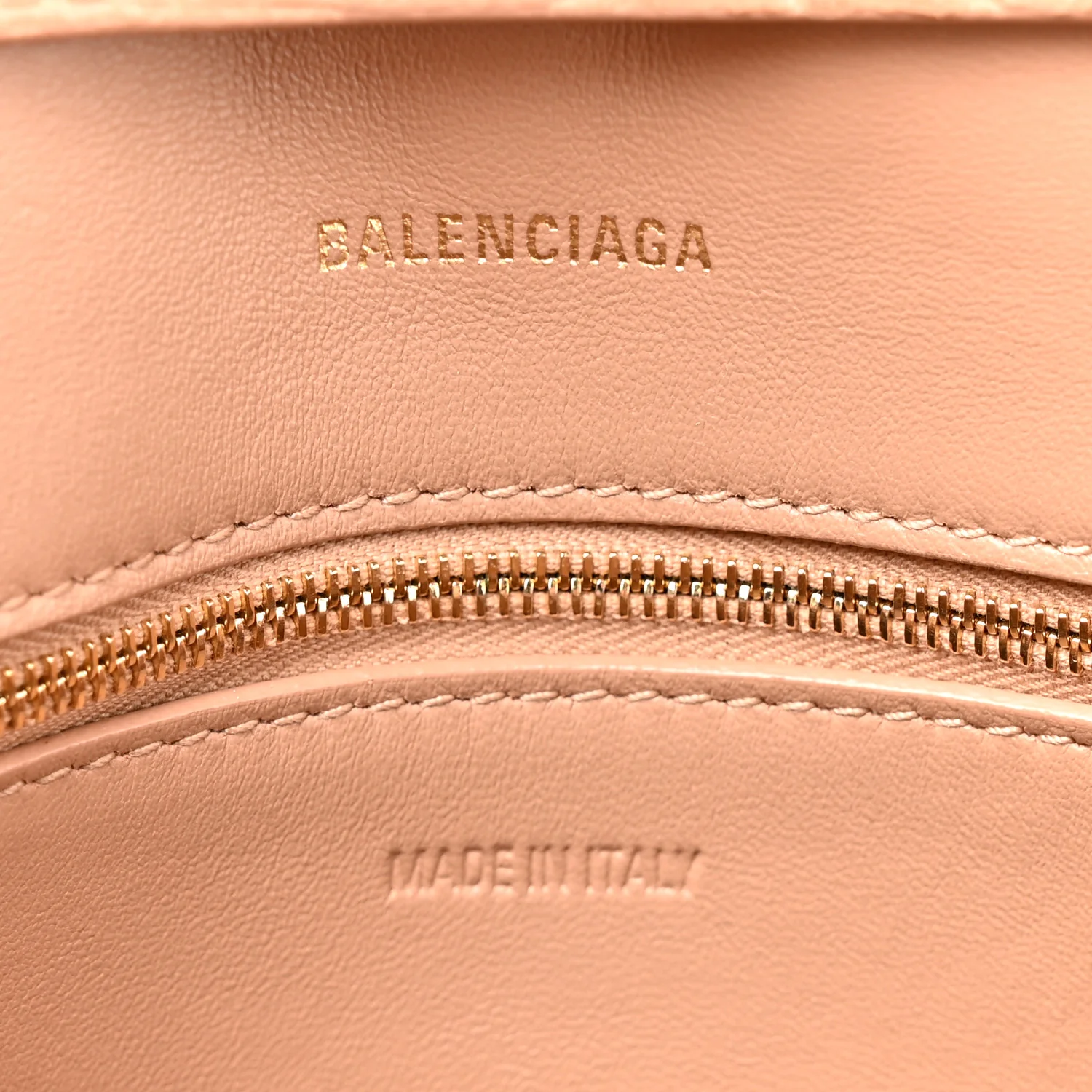 Extra Supple Calfskin Crocodile Embossed Small Downtown Shoulder Bag Nude Beige - Image 6