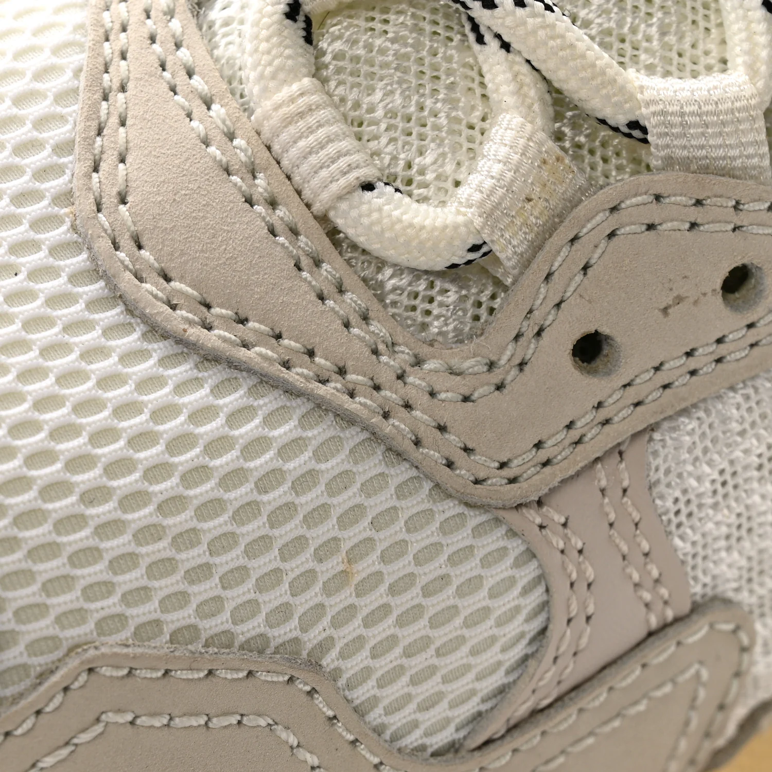 Fabric Mesh Clear Sole Womens Triple S Sneakers 36 Honeycomb White - Image 10