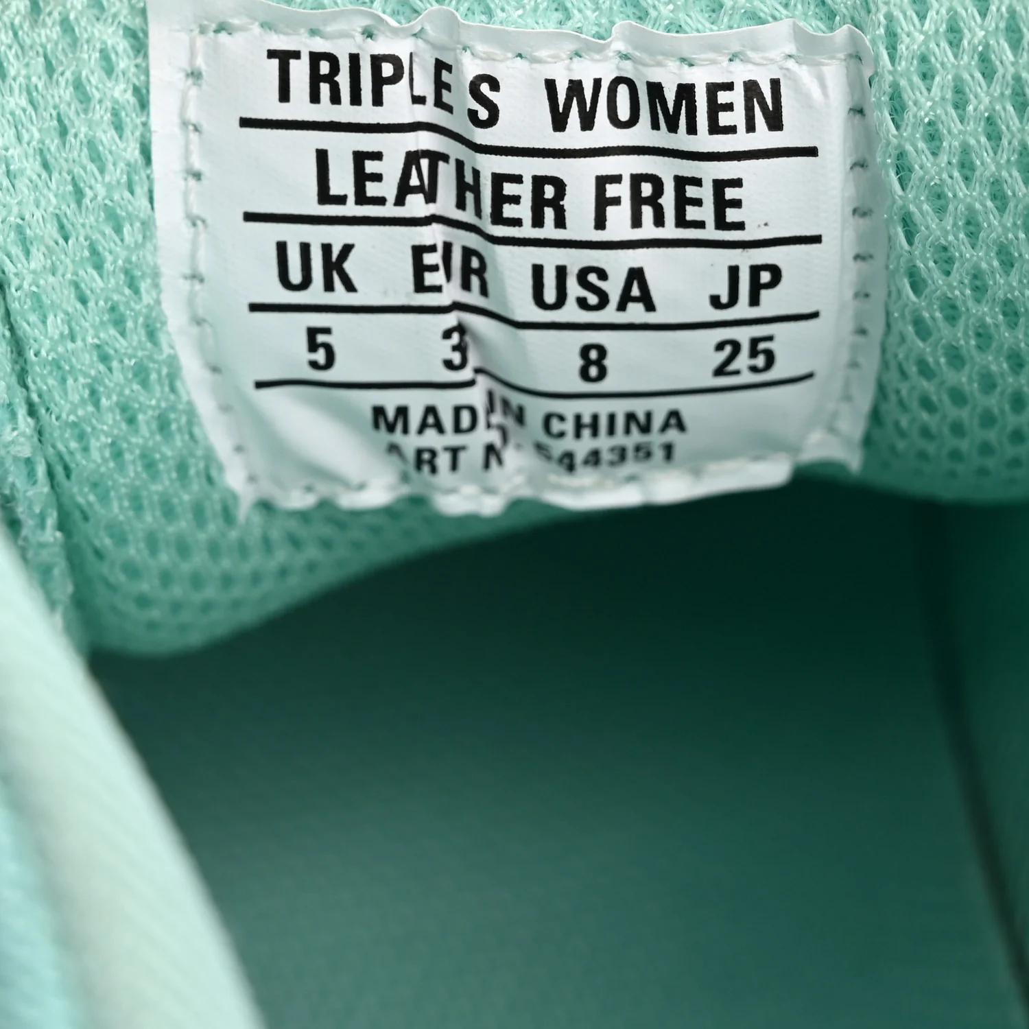 Fabric Mesh Clear Sole Womens Triple S Sneakers 38 Mint - Image 8