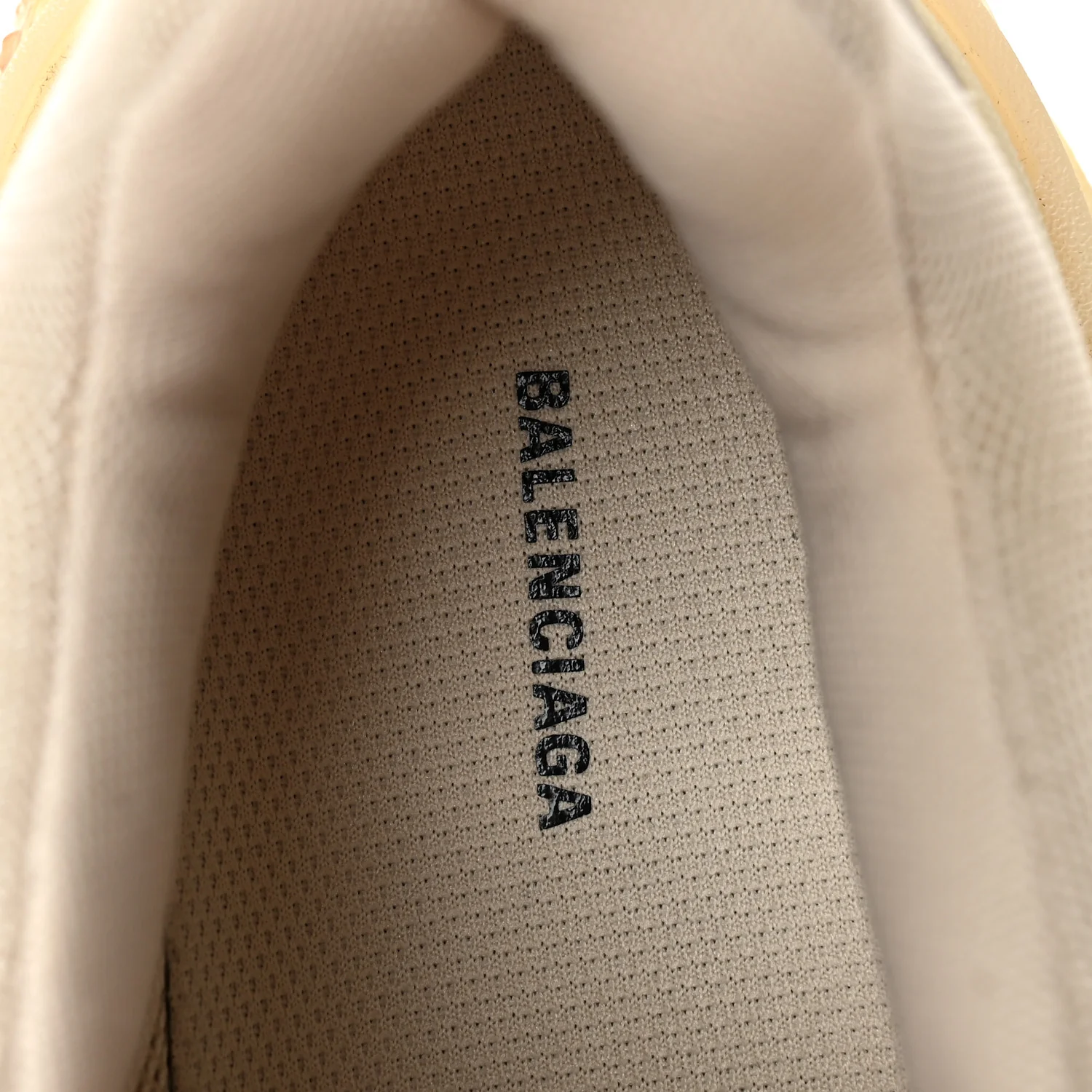 Fabric Mesh Clear Sole Womens Triple S Sneakers 39 Beige - Image 7