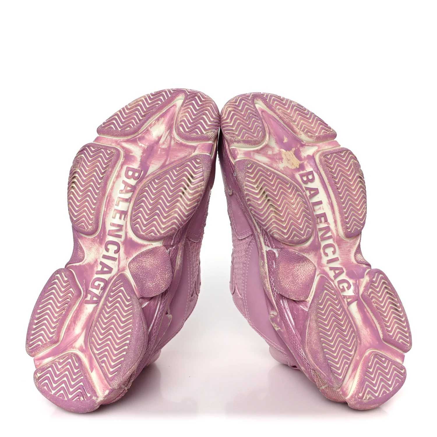 Fabric Mesh Distressed Womens Triple S Sneakers 36 Pink - Image 6