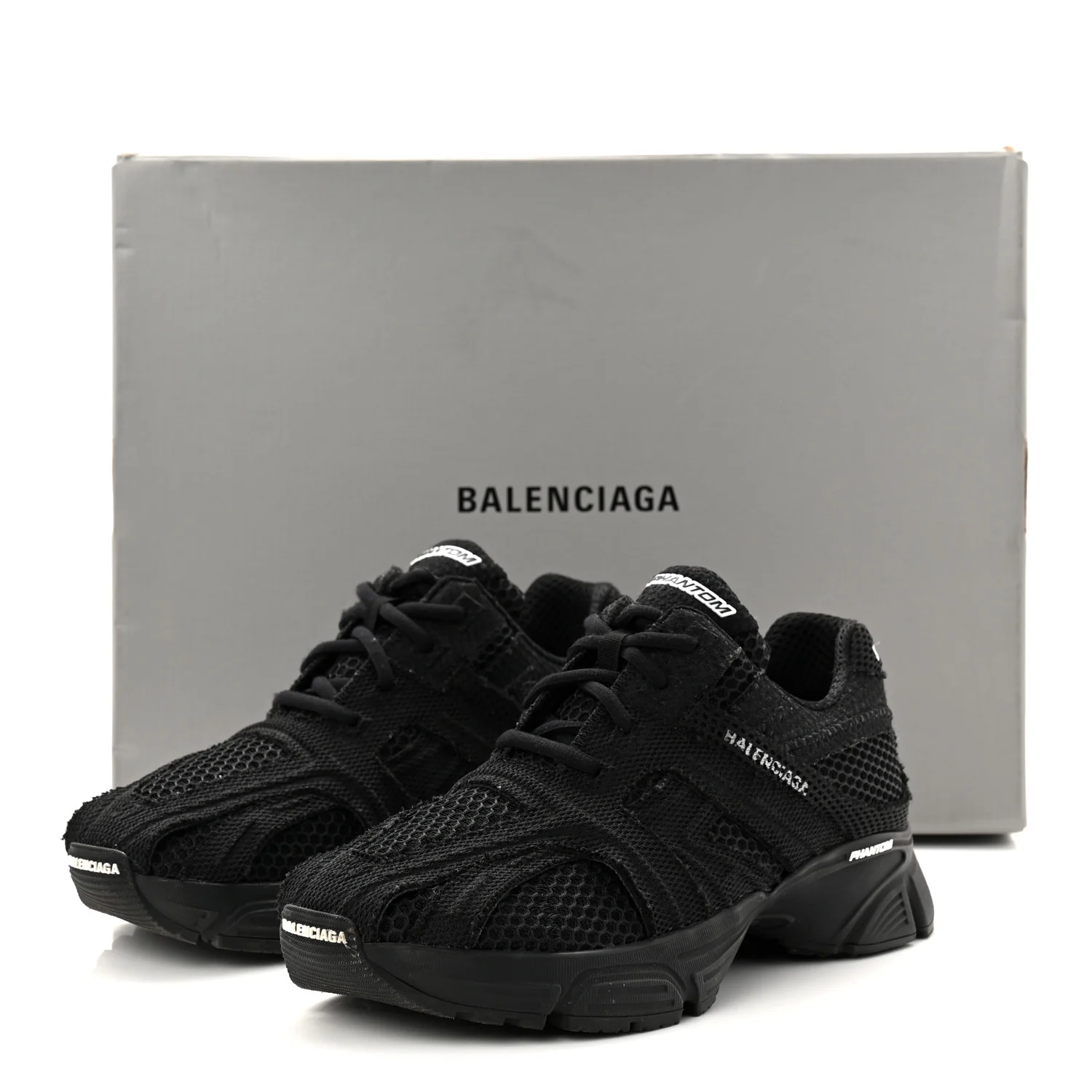 Fabric Mesh Womens Phantom Sneakers 37 Black - Image 10