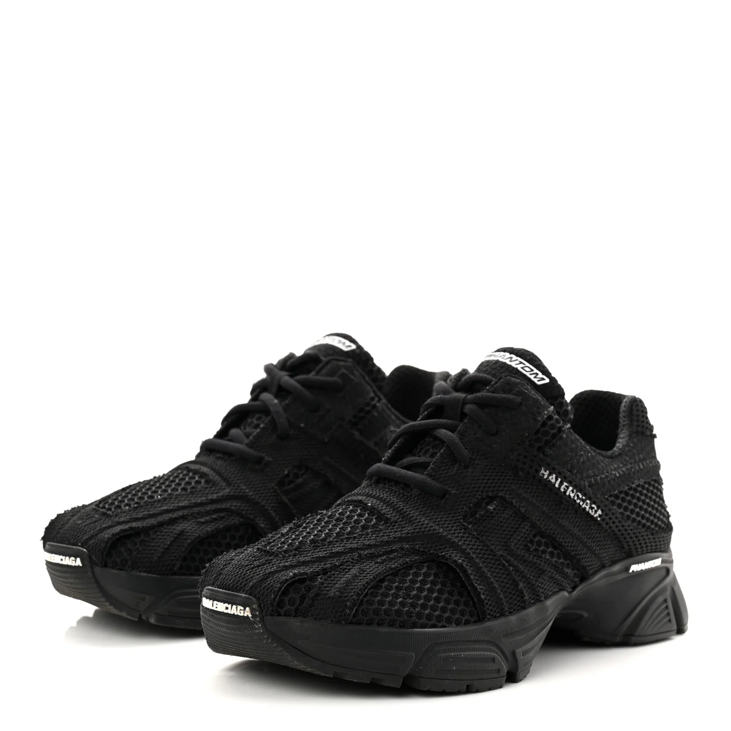 Fabric Mesh Womens Phantom Sneakers 37 Black - Image 3