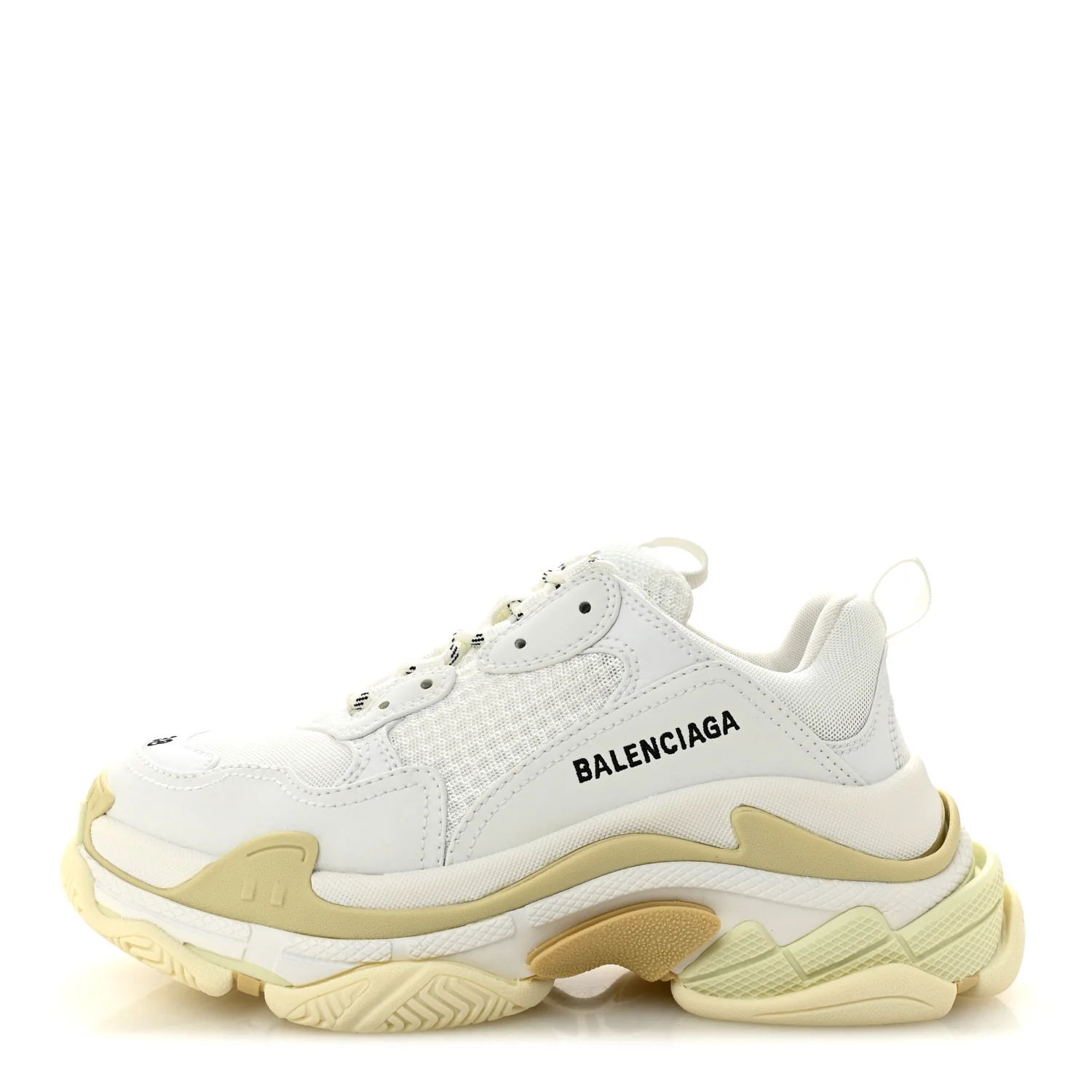 Fabric Mesh Womens Triple S Sneakers 38 White