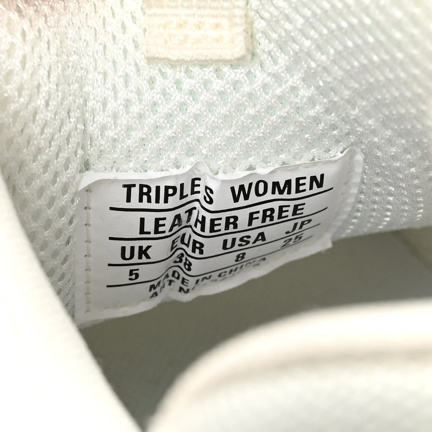 Fabric Mesh Womens Triple S Sneakers 38 White - Image 10