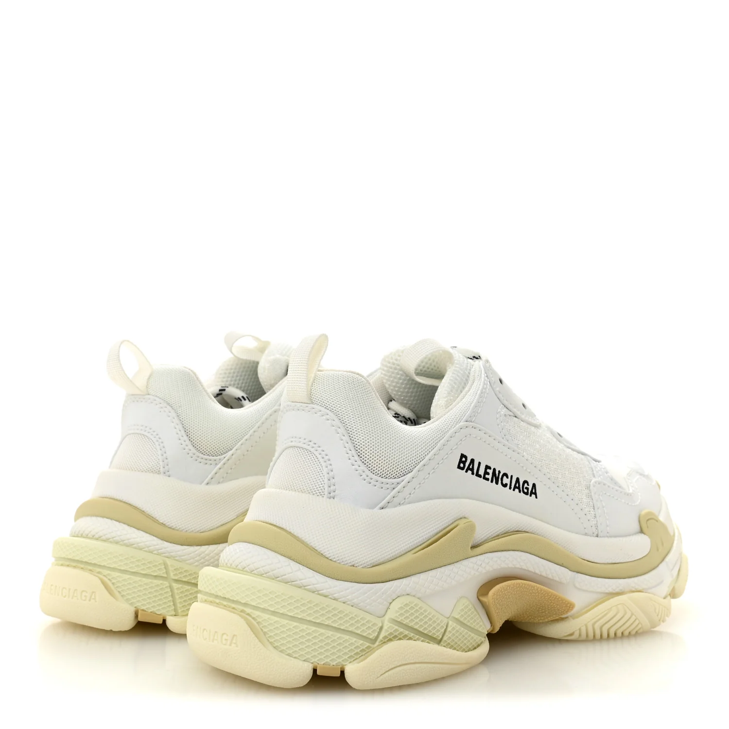 Fabric Mesh Womens Triple S Sneakers 38 White - Image 5