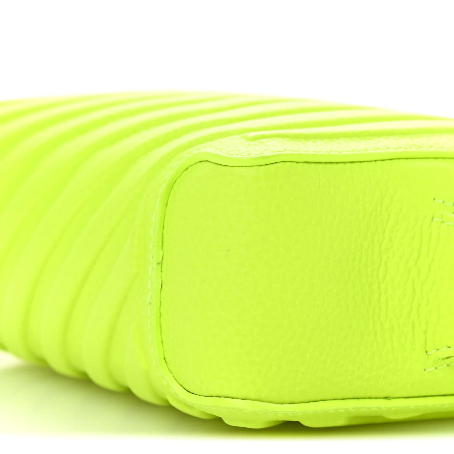 Grained Calfskin Embossed Car Camera Bag Yellow Fluo Black - Image 10