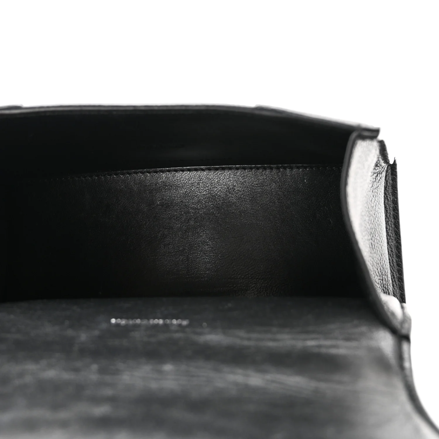 Grained Calfskin Hourglass Top Handle Bag XS Black - Image 5