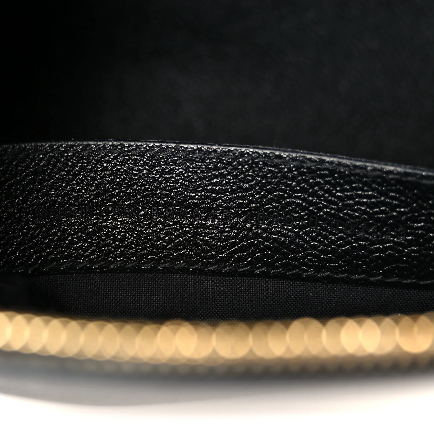 Grained Calfskin Logo S Ville Top Handle Bag Black White - Image 7