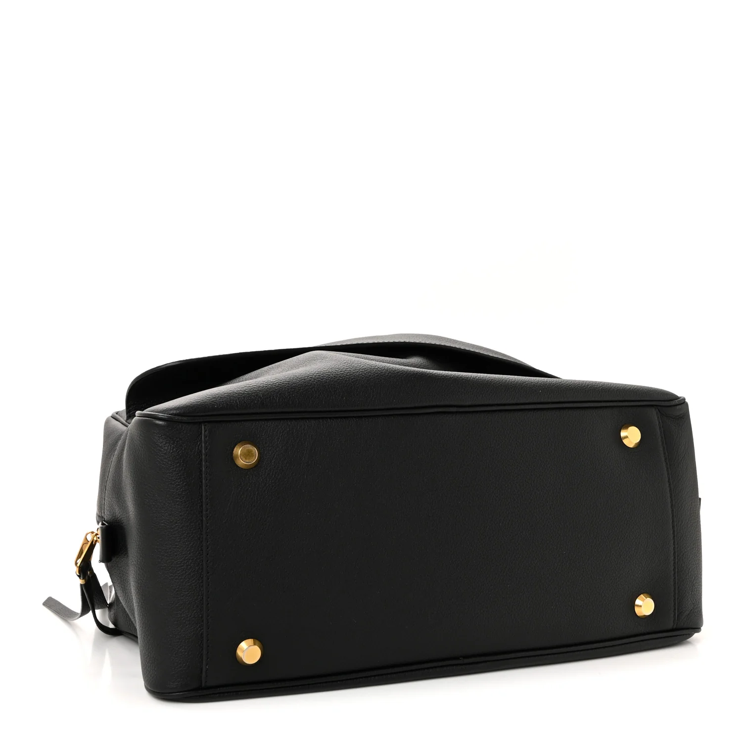 Grained Calfskin Medium Carrie Bowling Bag Black - Image 4