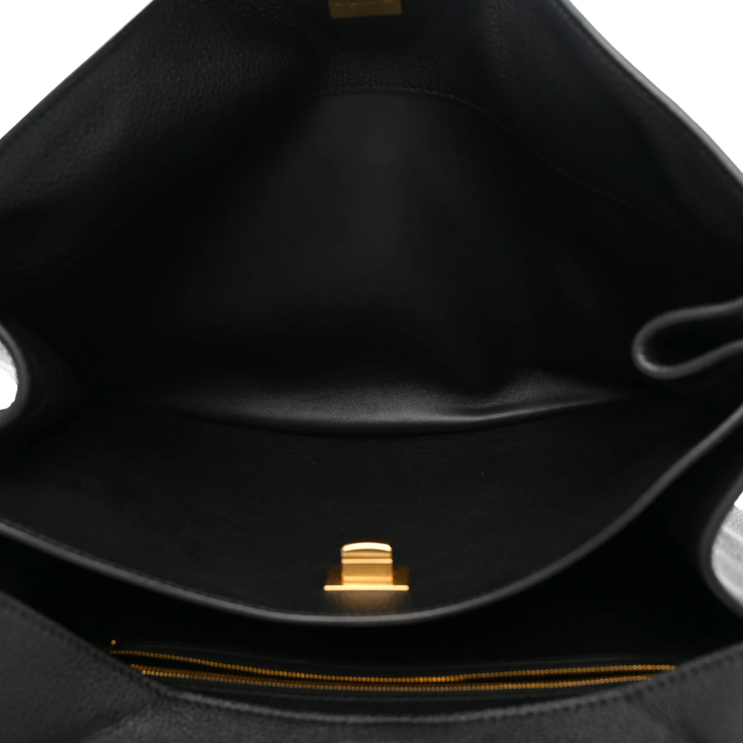 Grained Calfskin Medium Rodeo Top Handle Handbag Black - Image 5