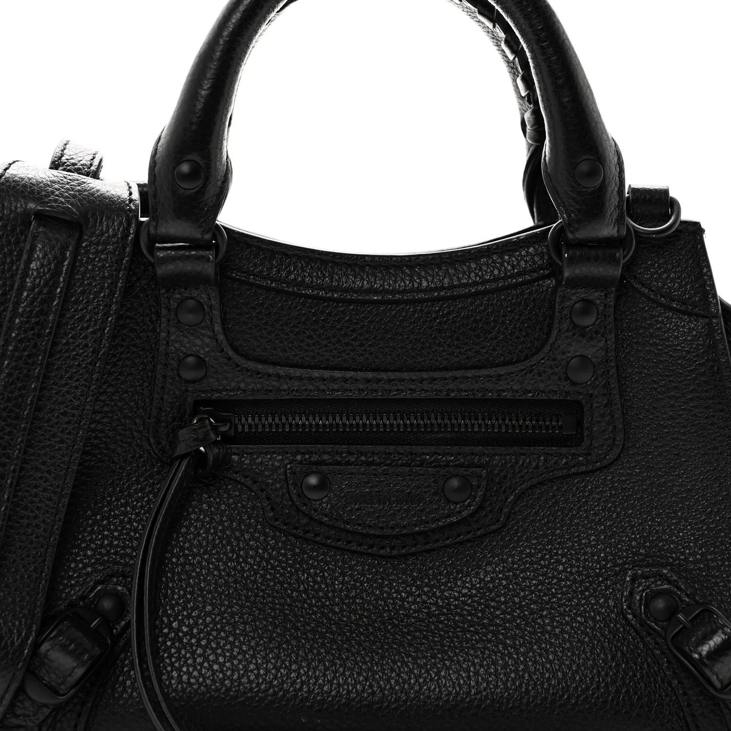 Grained Calfskin Neo Classic Black Hardware Mini City Black - Image 8