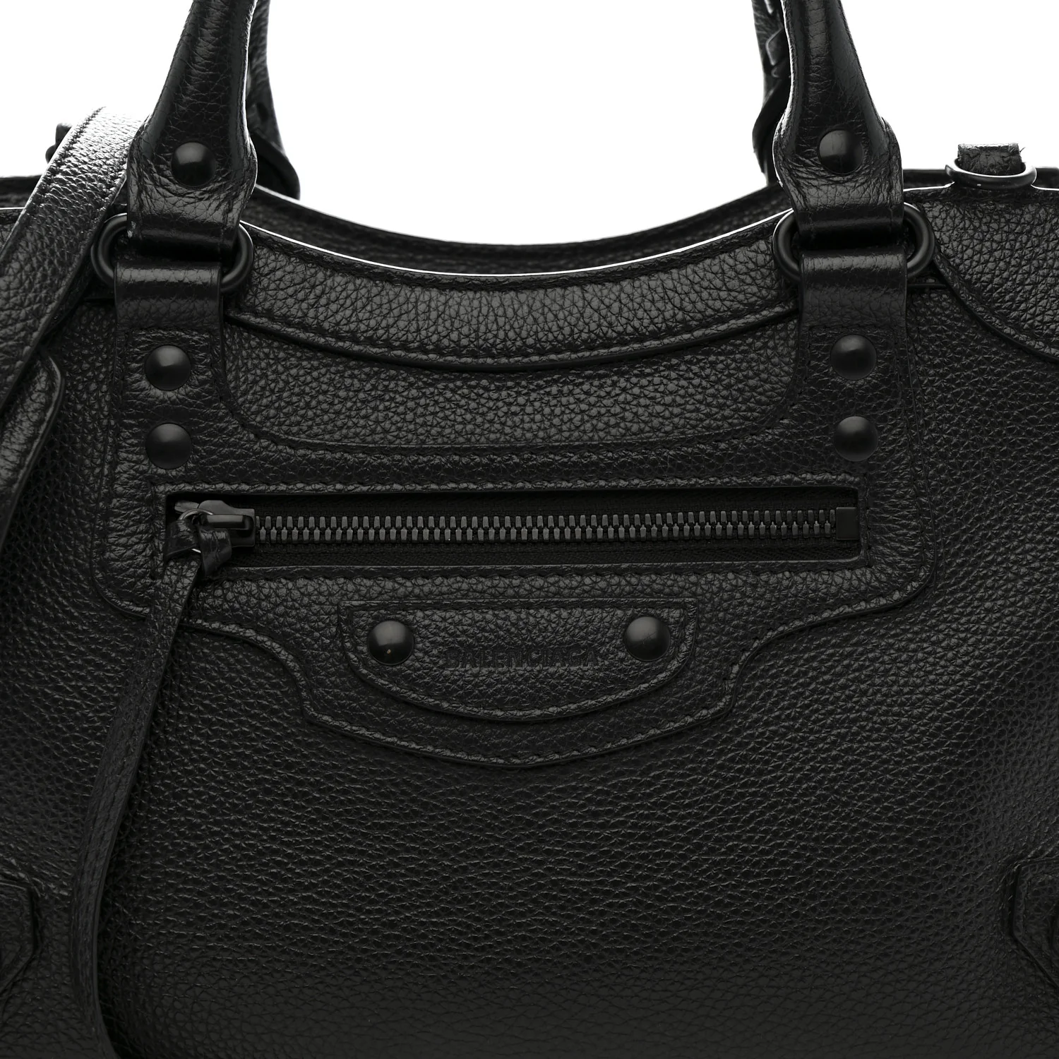 Grained Calfskin Neo Classic Black Hardware S City Black - Image 8