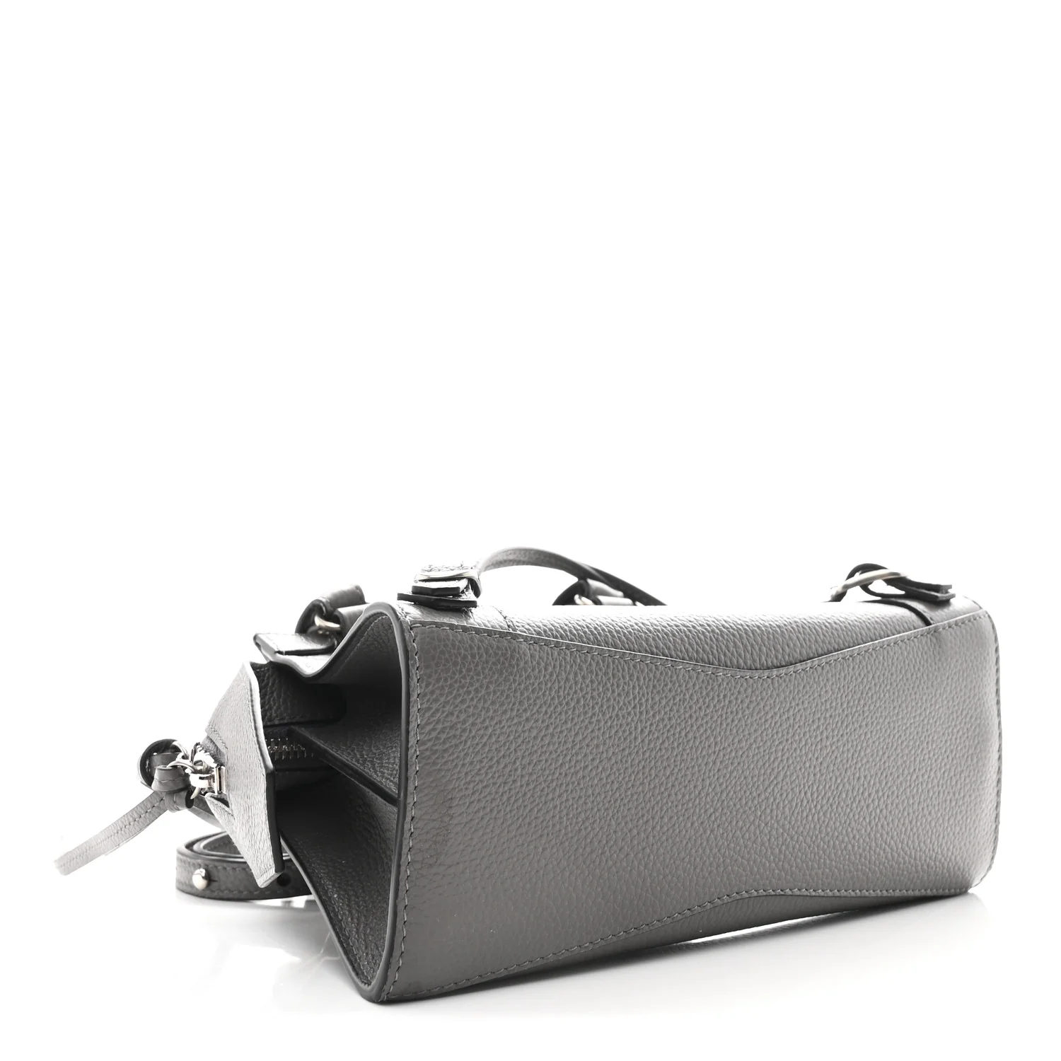 Grained Calfskin Neo Classic Silver Hardware Mini City Dark Grey - Image 4