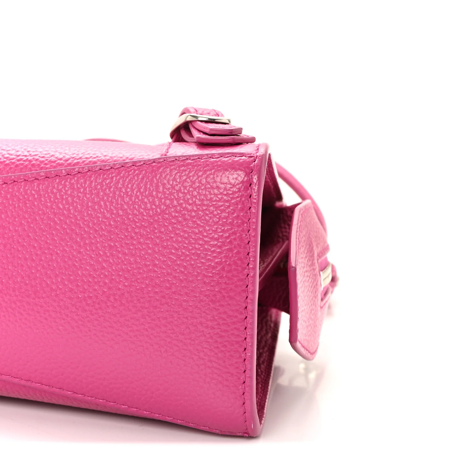 Grained Calfskin Neo Classic Silver Hardware Mini City Fuchsia - Image 16