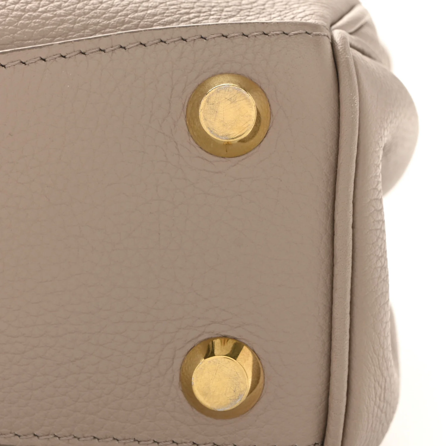 Grained Calfskin Small Rodeo Top Handle Handbag Sesame - Image 13