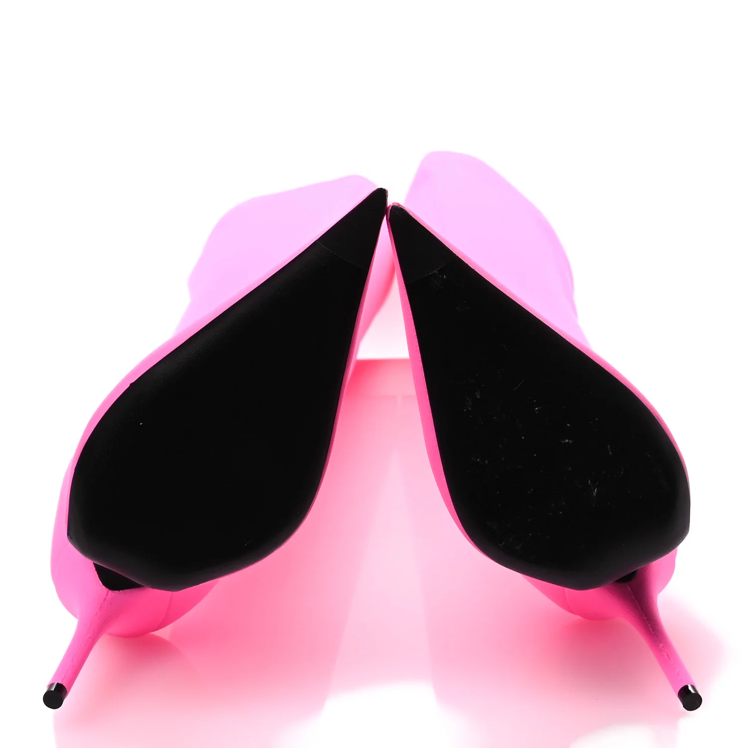 Matte Spandex Pointed Toe Knife 110mm Thigh High Boots 38 Fluo Pink - Image 7