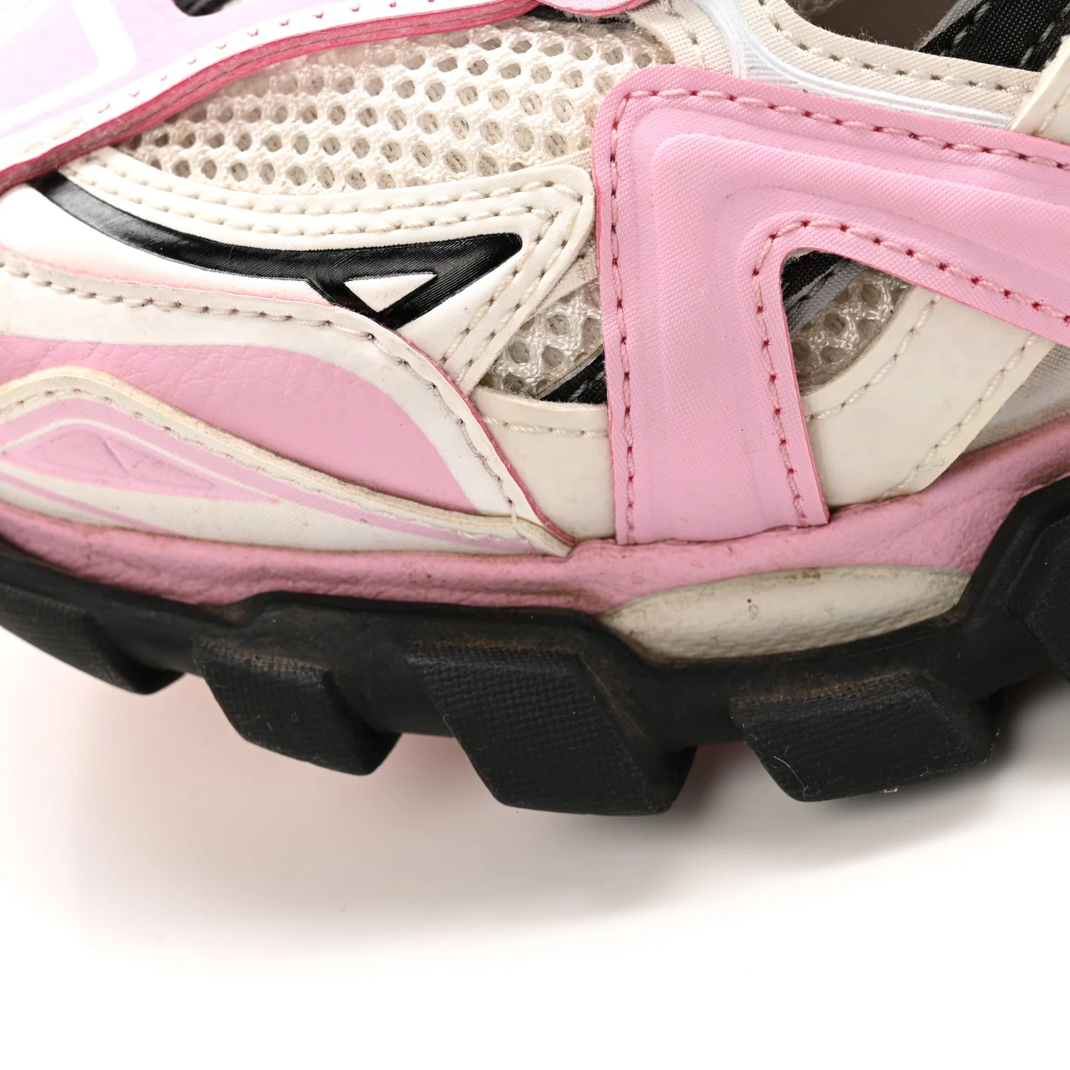 Mesh Nubuck Effect Fabric LED Womens Track Sneakers 38 Grey Pink Black - Image 13