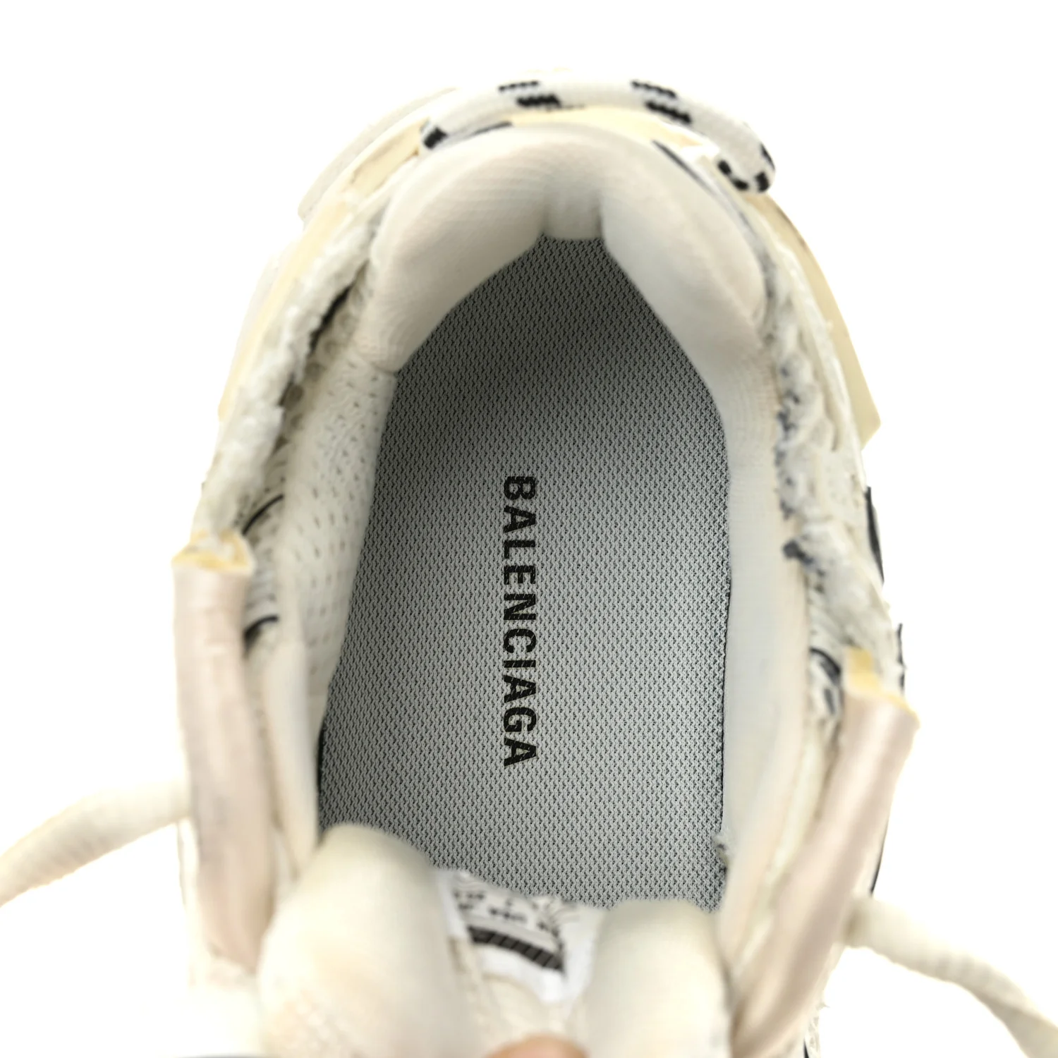 Mesh Rubber Monocolor Womens Runner Sneakers 37 White - Image 7