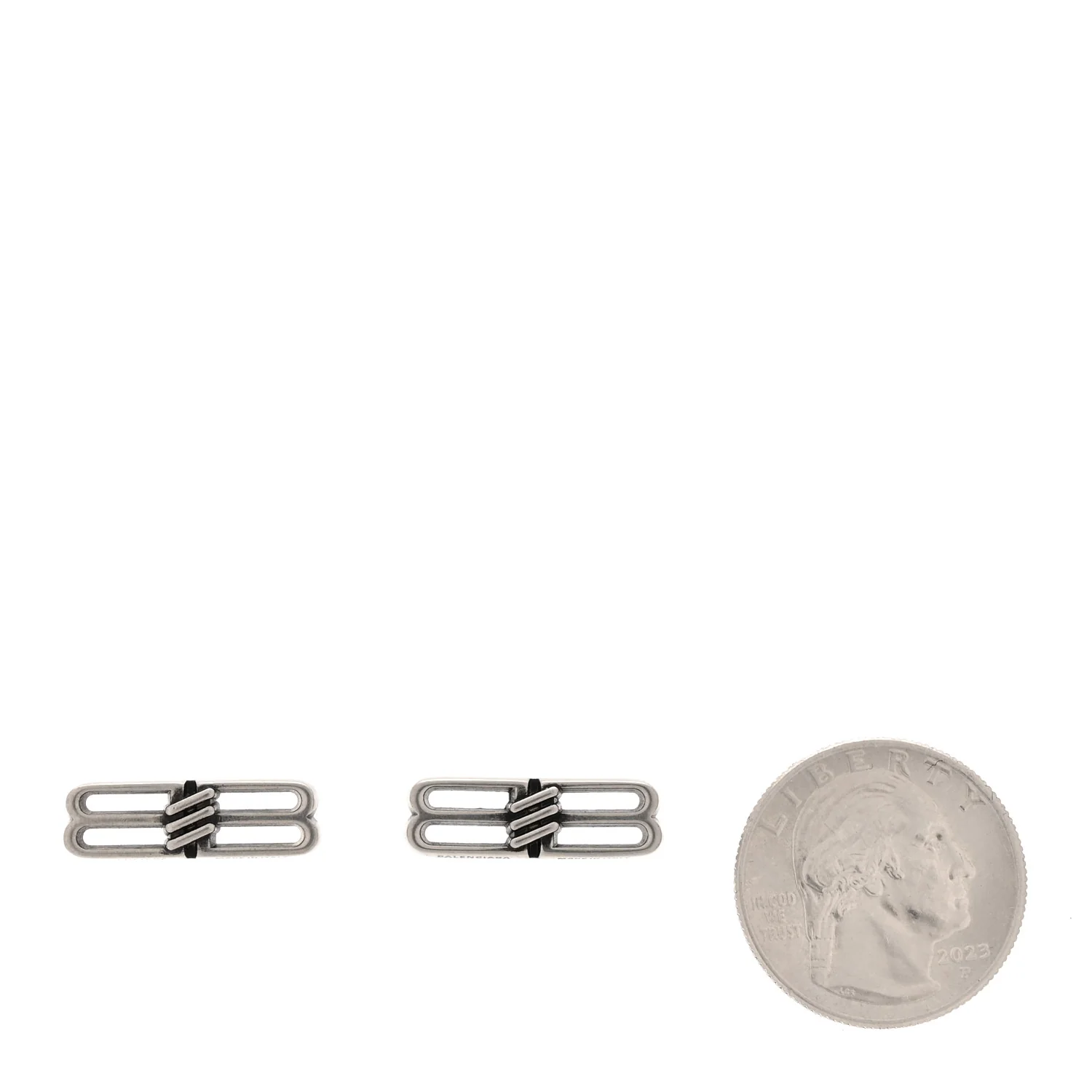 Metal BB Icon Earrings Silver - Image 2