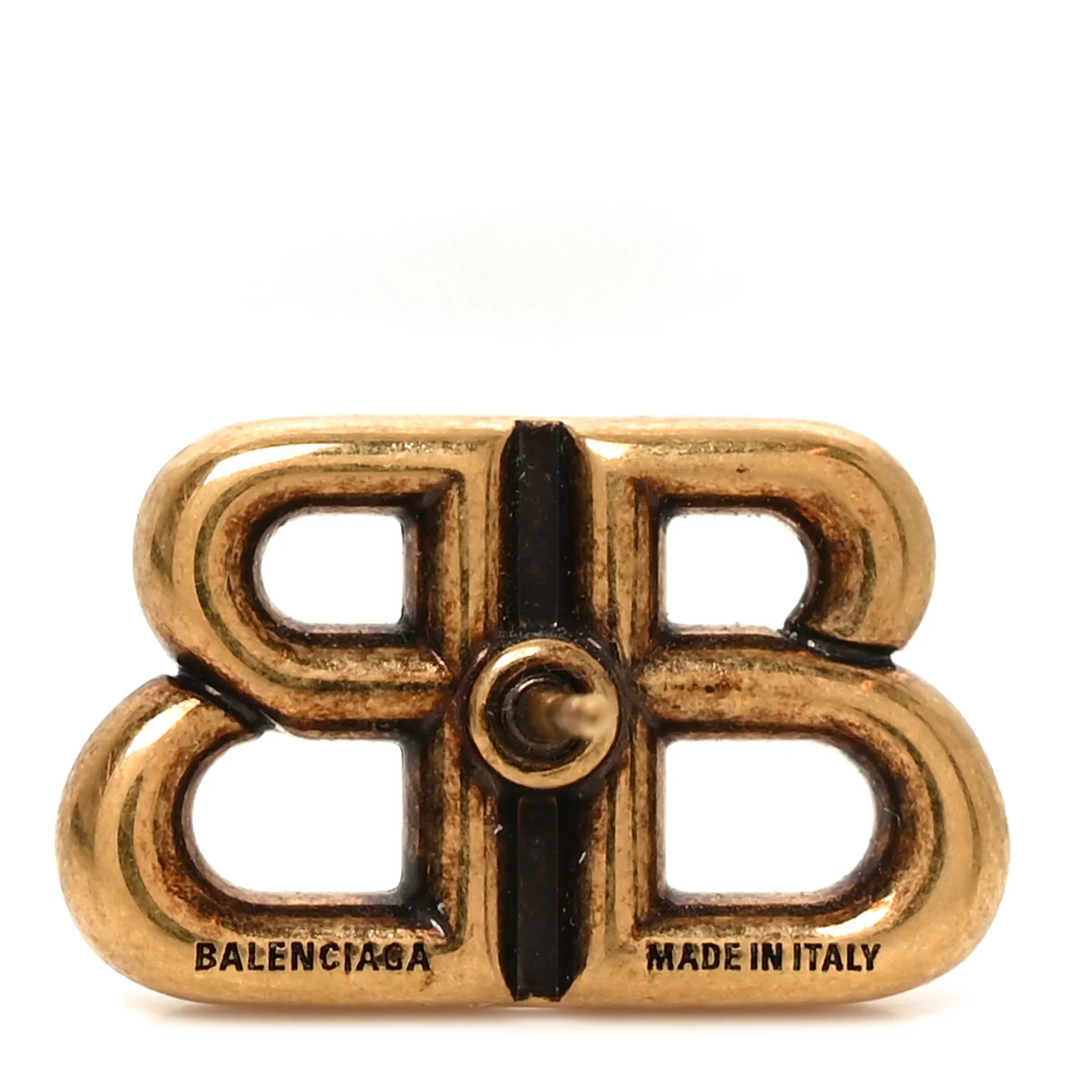 Metal BB Logo Earrings Gold - Image 4