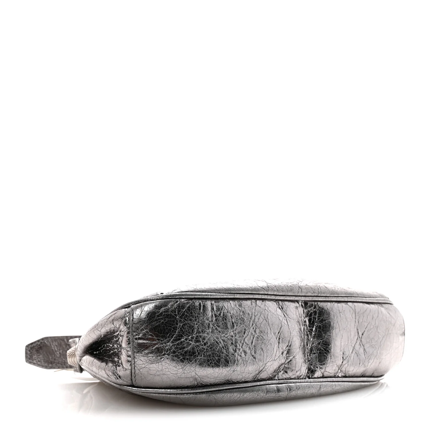 Metallic Agneau Arena Le Cagole Shoulder Bag XS Silver - Image 5