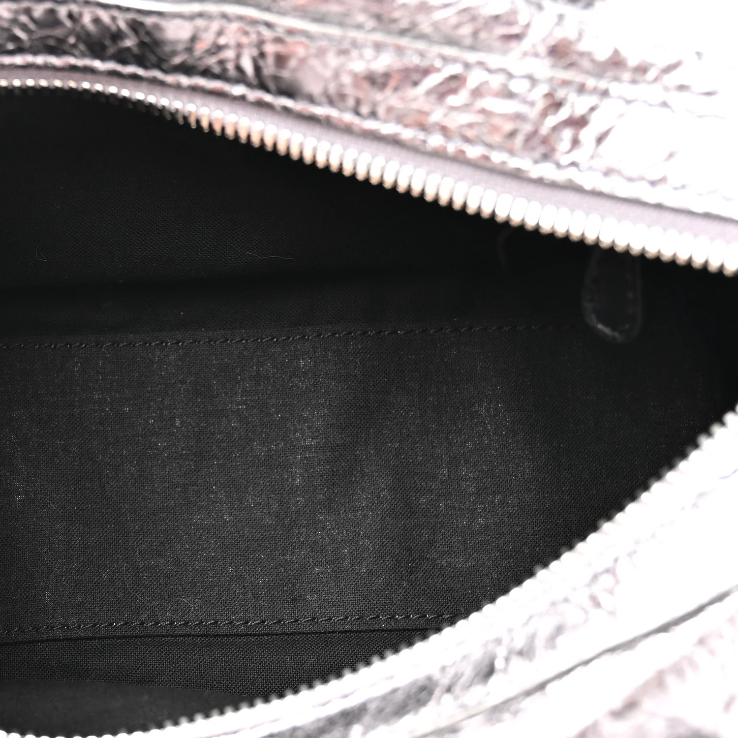 Metallic Agneau Arena Mini Le Cagole Duffle Crossbody Bag Silver - Image 6
