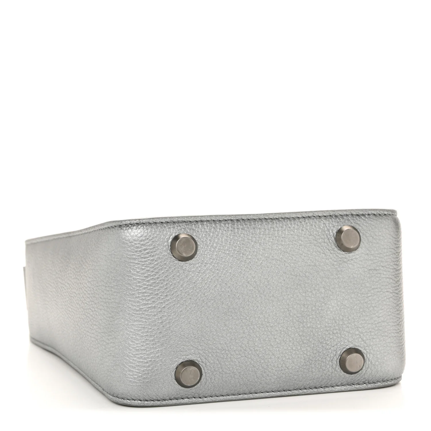 Metallic Calfskin XS Tool 2.0 North-South Tote Silver - Image 5