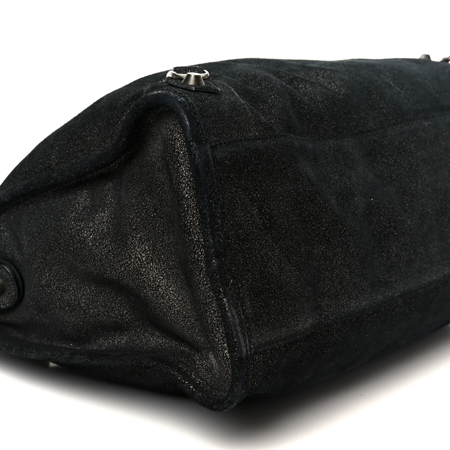 Metallic Craquele Calfskin Classic Hardware City Black - Image 10