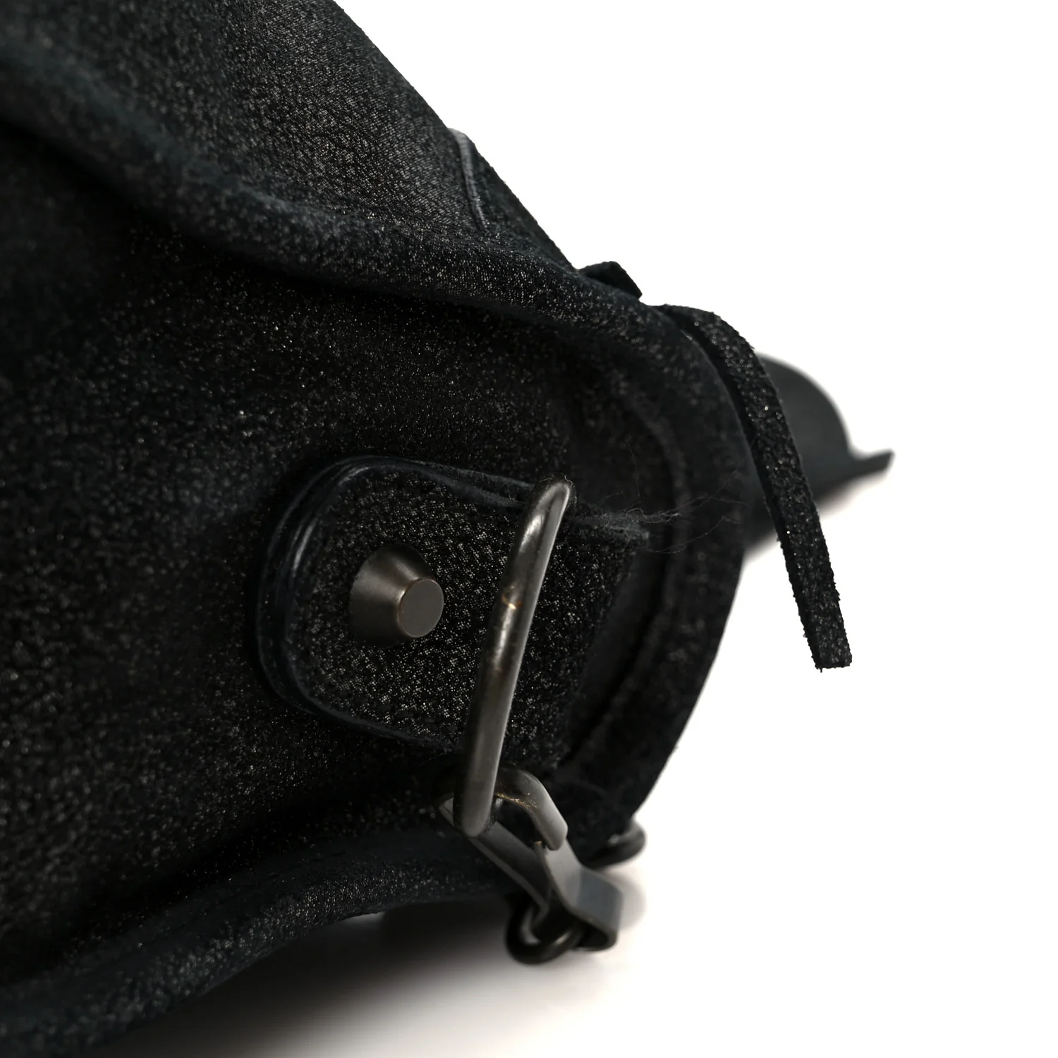 Metallic Craquele Calfskin Classic Hardware City Black - Image 12