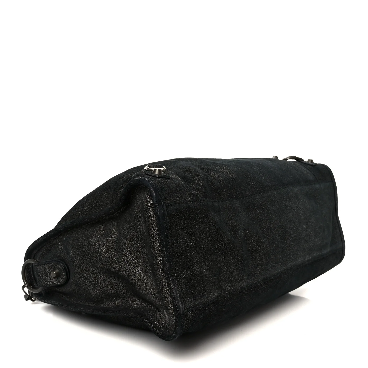 Metallic Craquele Calfskin Classic Hardware City Black - Image 5