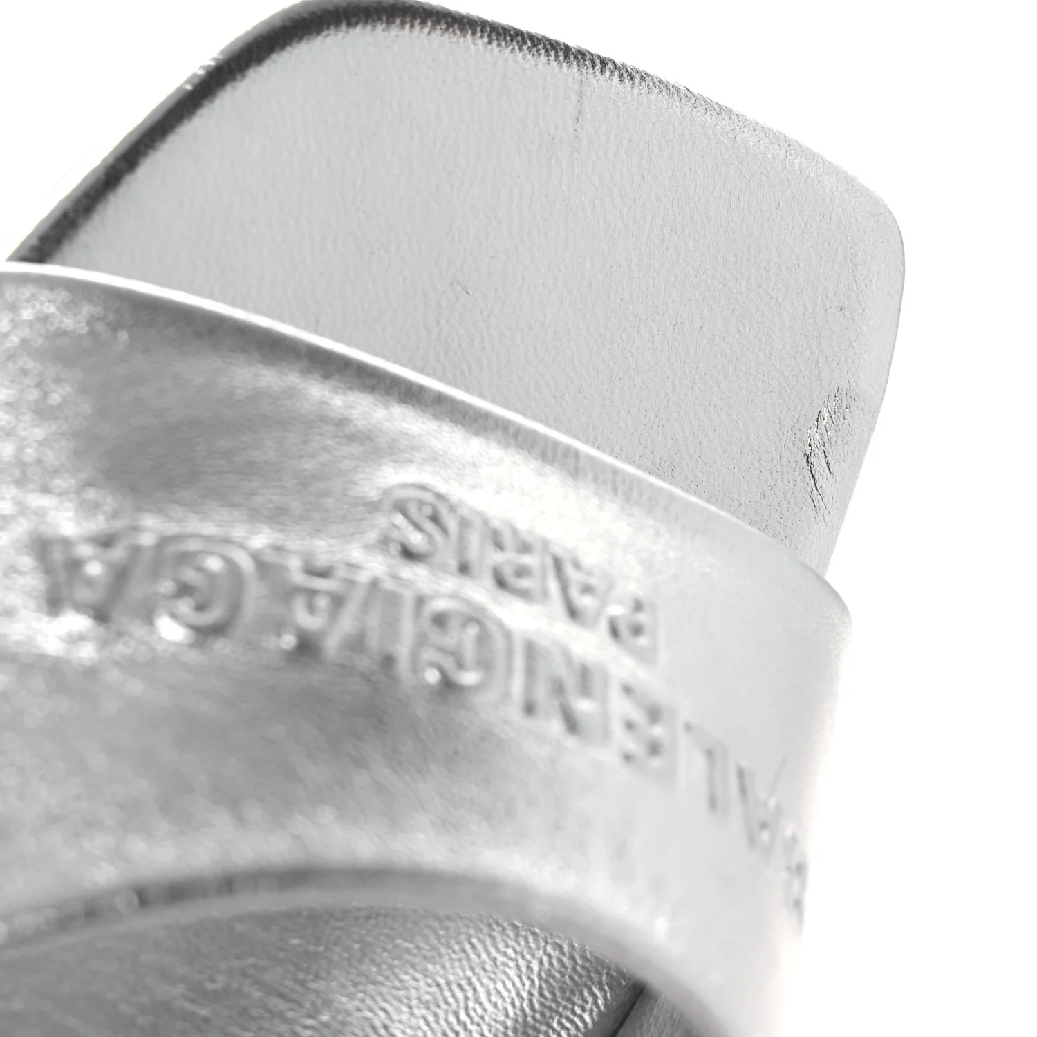 Metallic Sheepskin Duty Free 70mm Sandals 39 Silver - Image 12