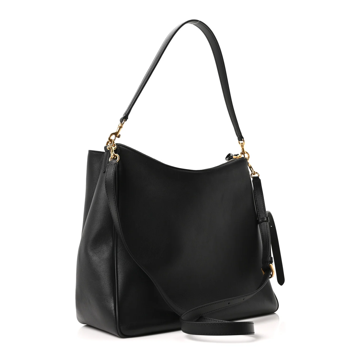 Natural Smooth Calfskin Medium Rodeo Hobo Black - Image 3