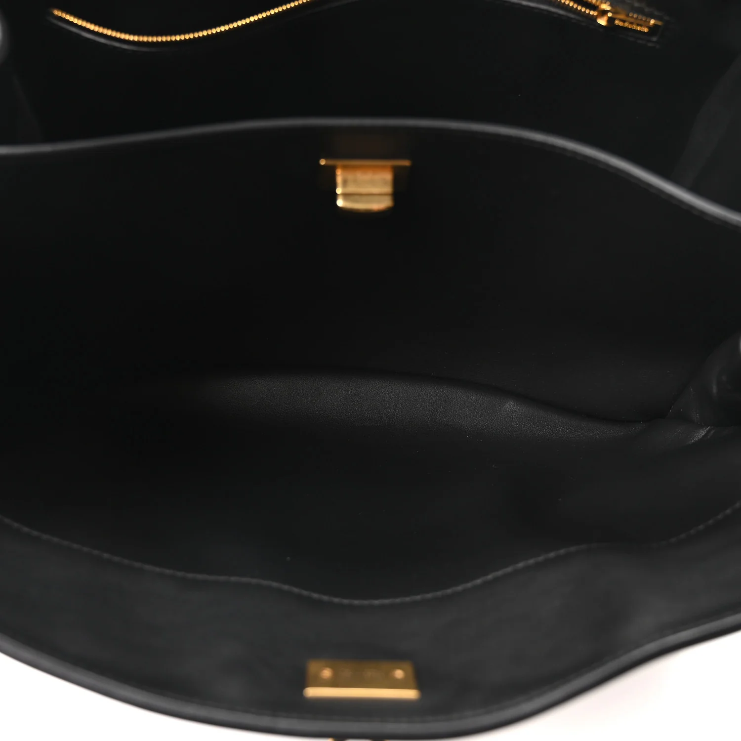 Natural Smooth Calfskin Medium Rodeo Top Handle Handbag Black - Image 5