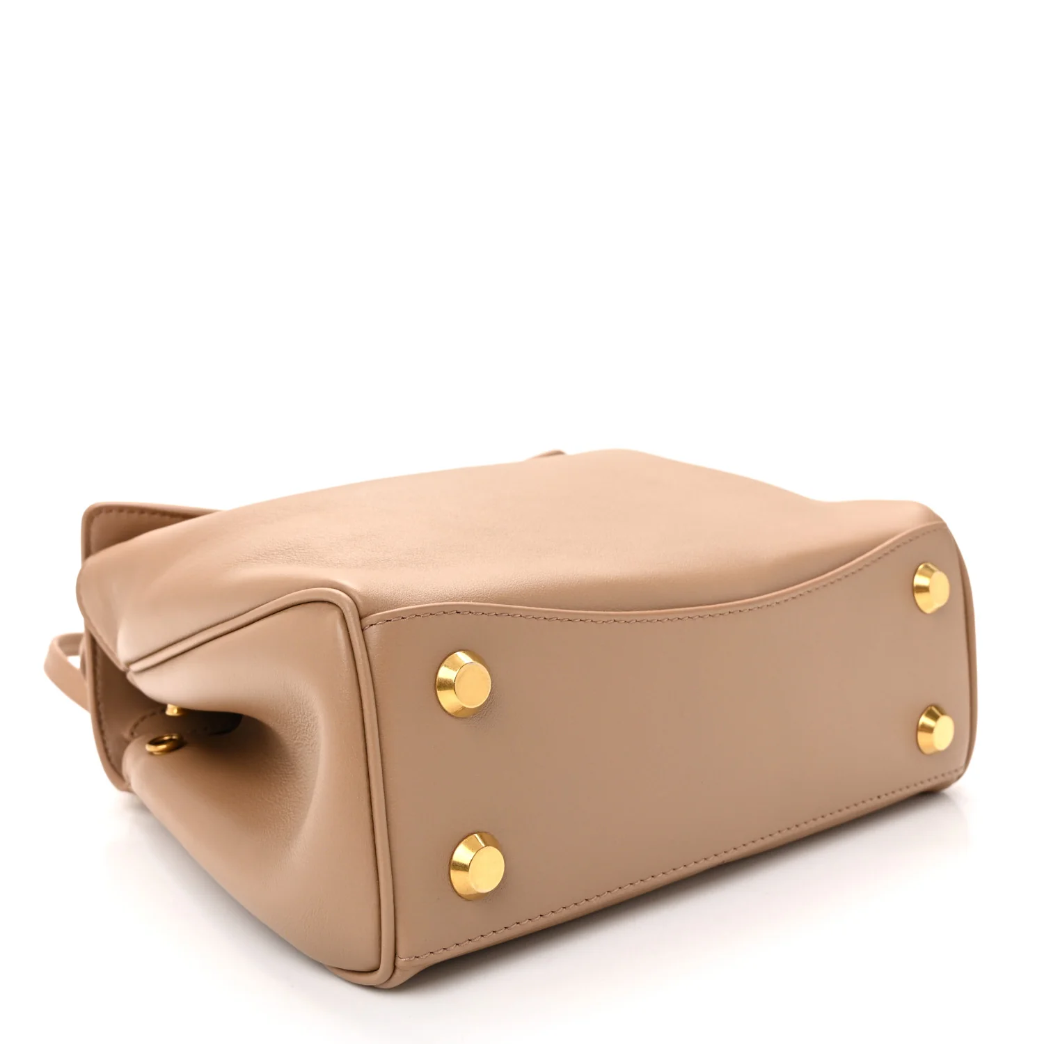 Natural Smooth Calfskin Mini Rodeo Top Handle Handbag Latte - Image 4