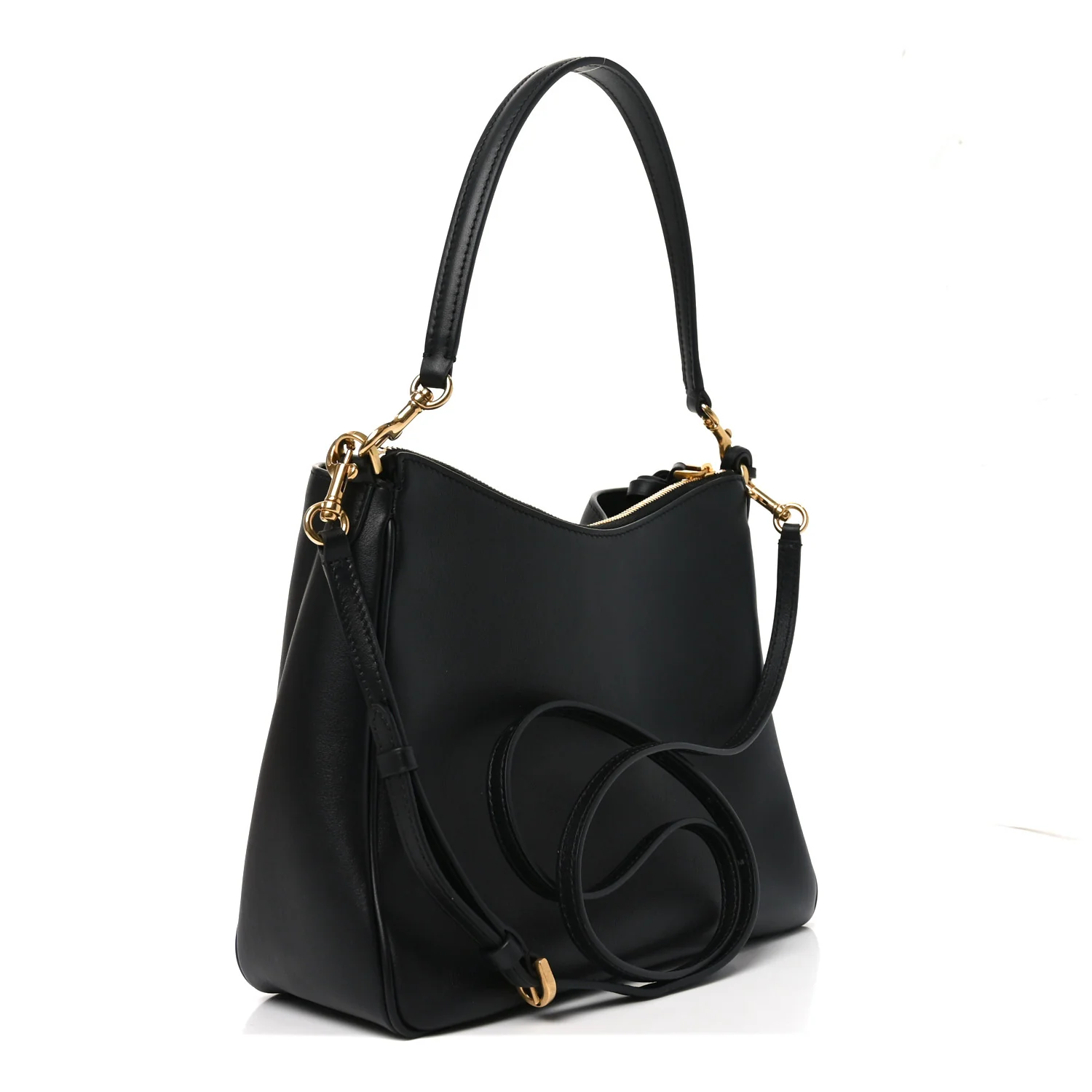 Natural Smooth Calfskin Small Rodeo Hobo Black - Image 4