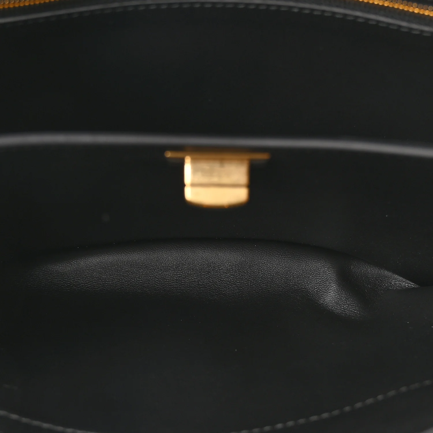 Natural Smooth Calfskin Small Rodeo Top Handle Handbag Black - Image 5