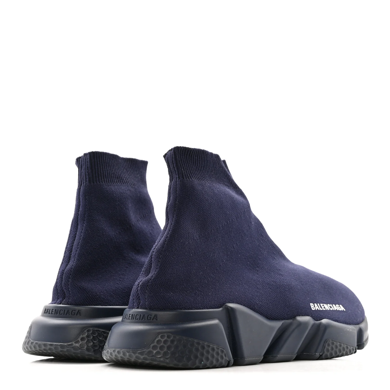 Neoprene Knit Mens Speed Sneakers 42 Bleu Marine - Image 5
