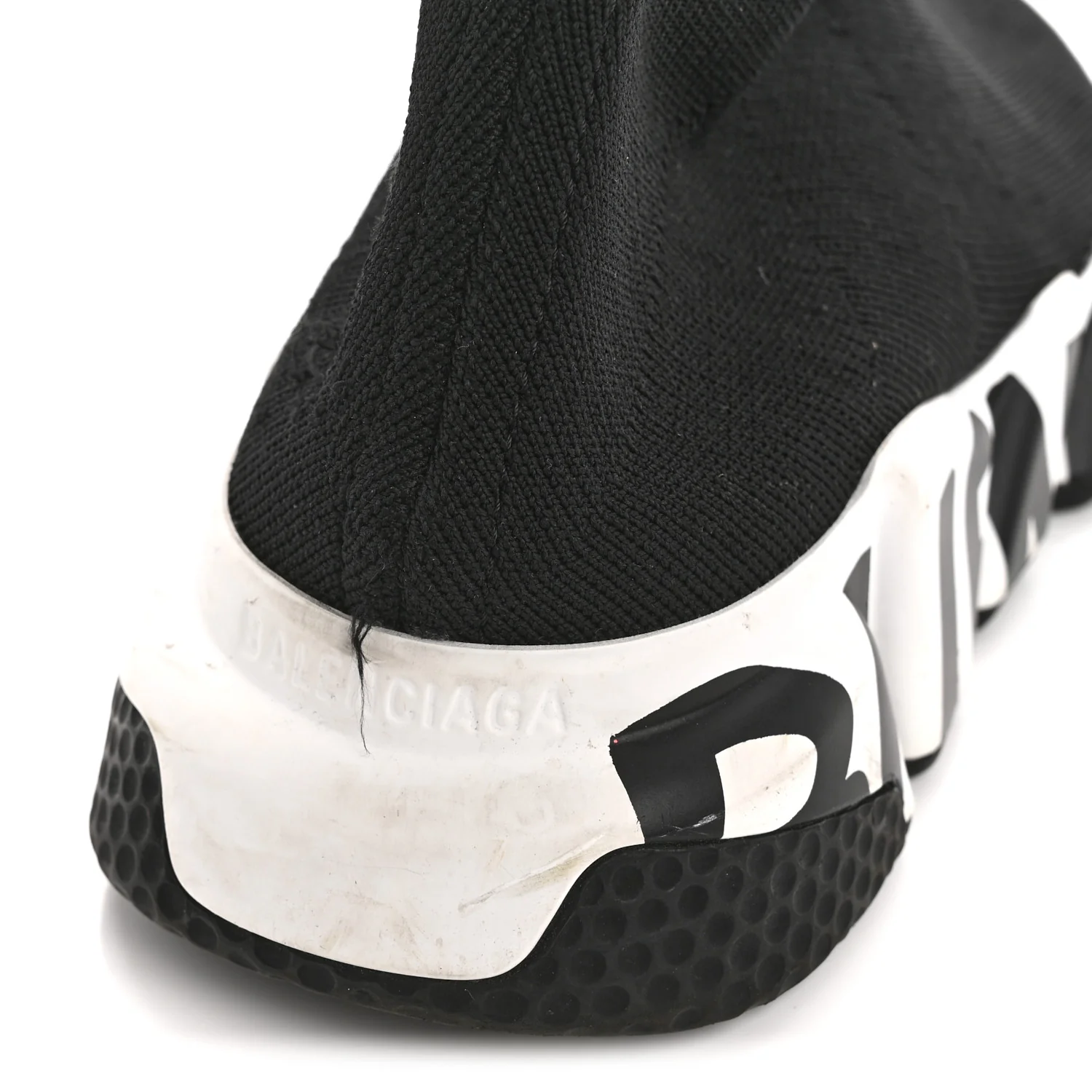 Neoprene Knit Womens Speed Graffiti Sneakers 38 Black White - Image 11