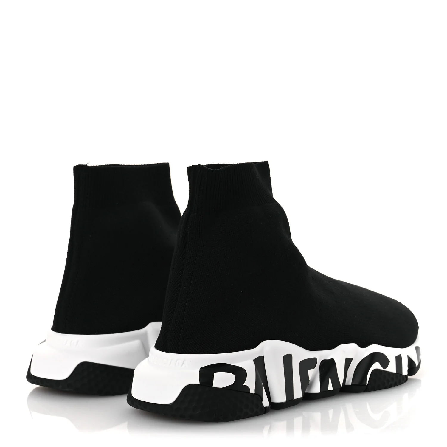 Neoprene Knit Womens Speed Graffiti Sneakers 40 Black White - Image 5