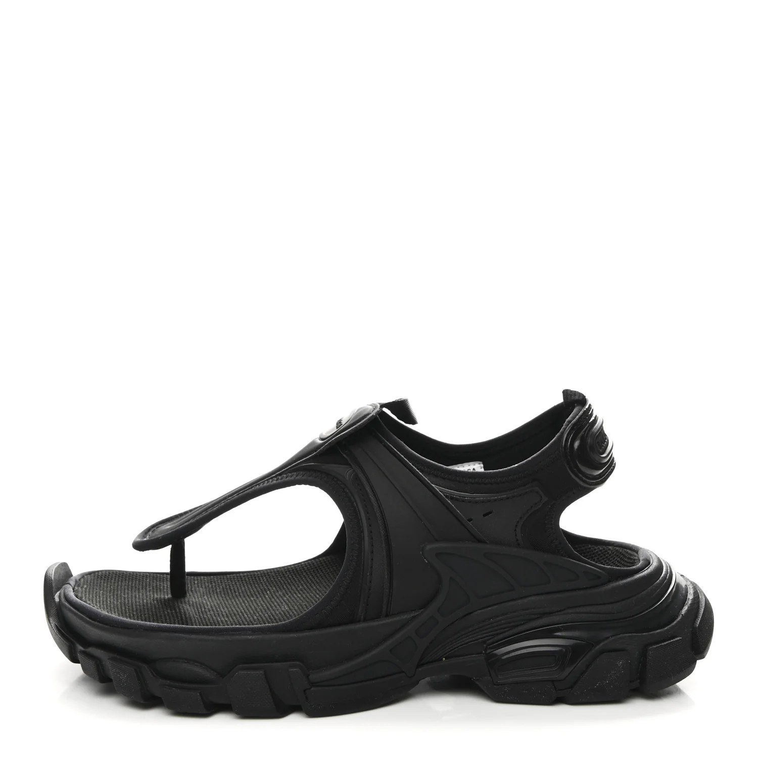 Neoprene Rubber Thong Sandals 37 Black