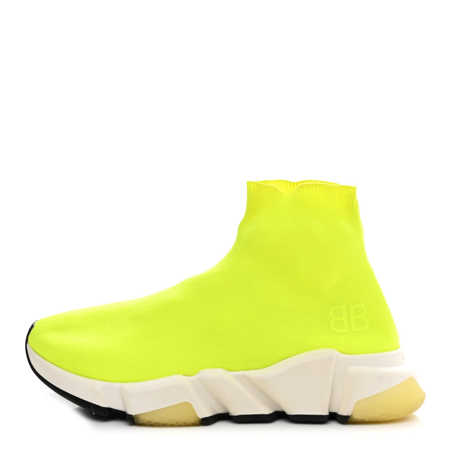 Nylon Knit Womens BB Speed Sneakers 39 Jaune Fluo